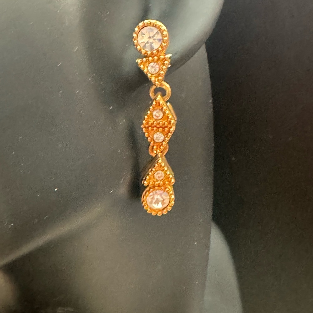 COPY - Gold and Diamond Stone earrings